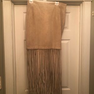 Together Brand suede fringe skirt
